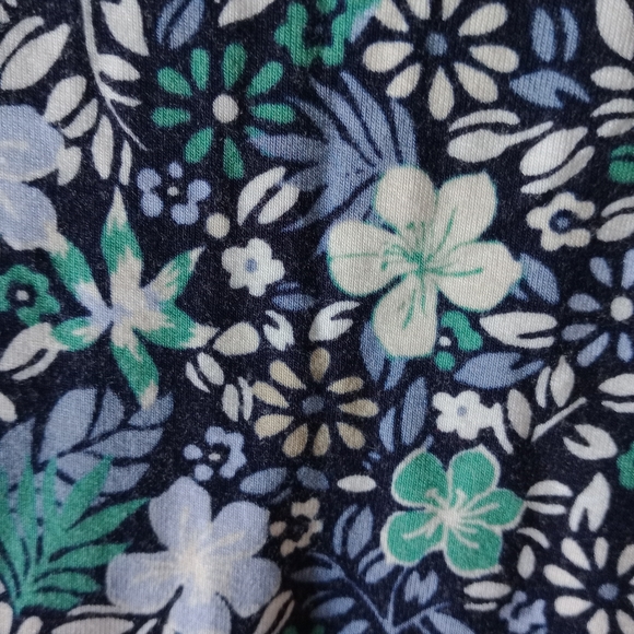 LOFT Women's Slit Flutter Sleeve Floral Dress Navy Blue size 4 - Picture 13 of 14